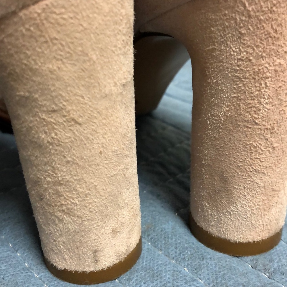 MOSCHINO Pink Suede Mary Jane Heels - Picture 3 of 8